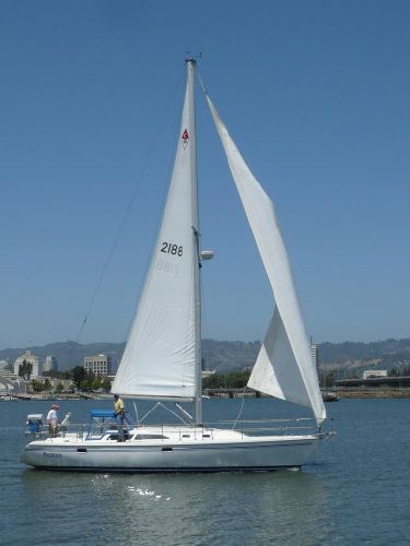 Catalina 36 sailboat in Alameda, California-USA