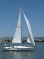 Catalina 36 sailboat in Alameda, California, U.S.A